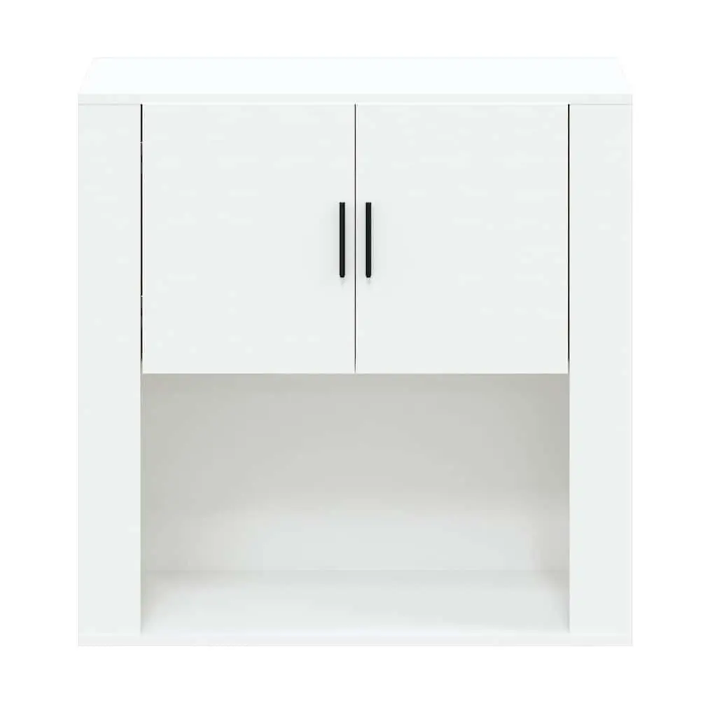 Wall Cabinet Storage Organiser 80x33x80 cm White Engineered Wood