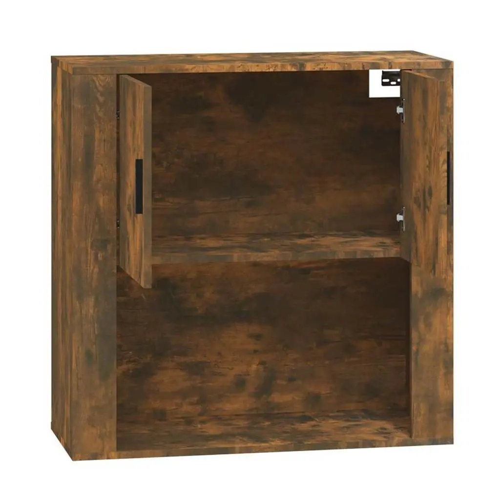 Wall Cabinet Organiser Storage 80x33x80 cm Smoked Oak Engineered Wood