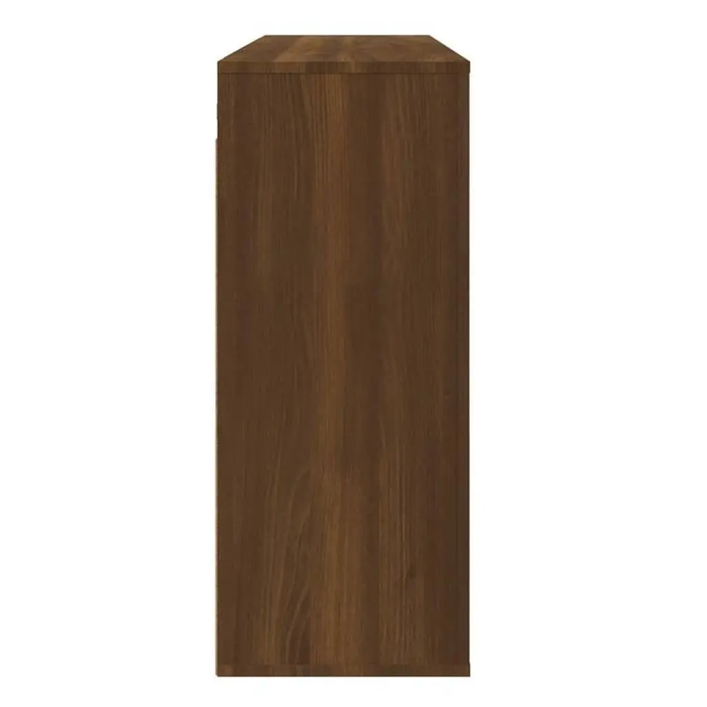 Brown Oak Wall Cabinet 80x33x80 cm for Storage