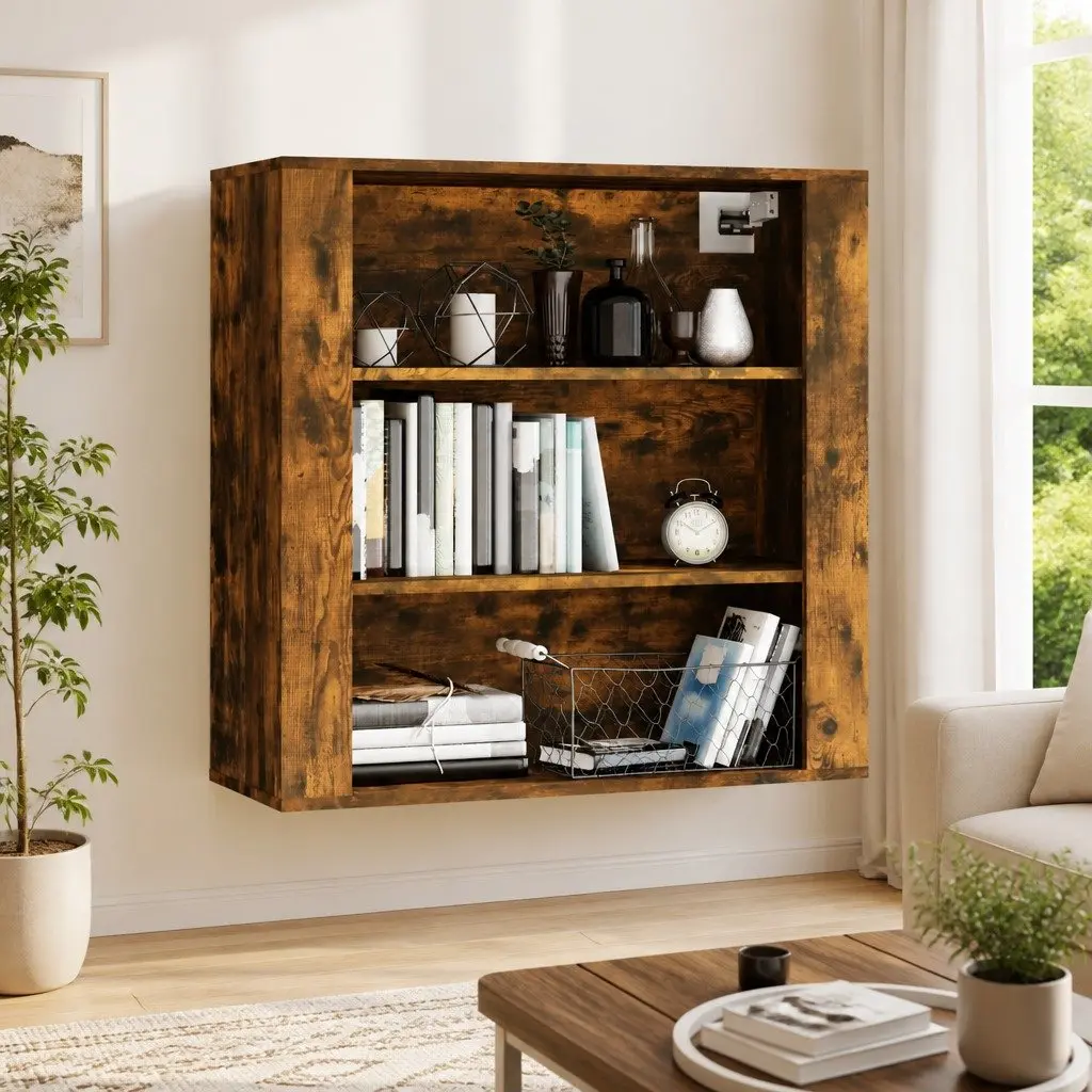 Wall Cabinet in Brown Engineered Wood