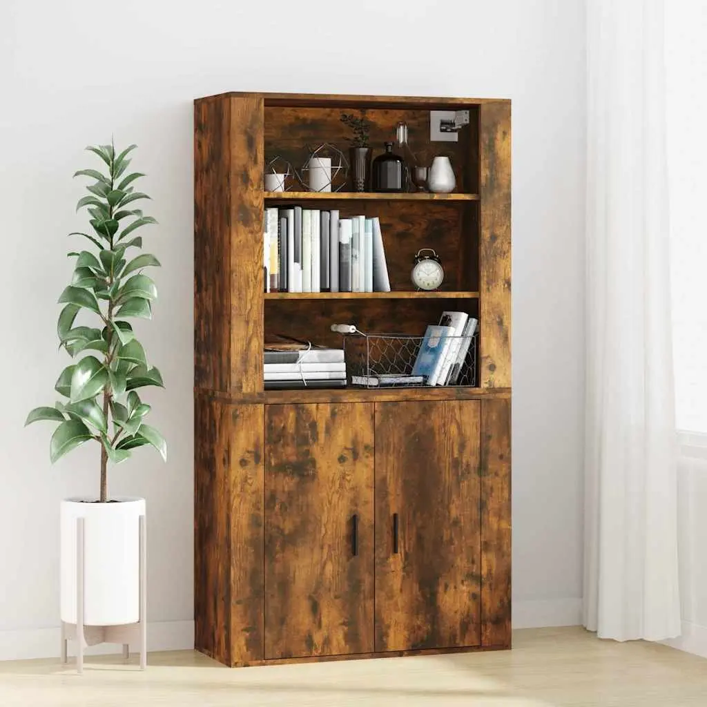 Wall Cabinet in Brown Engineered Wood