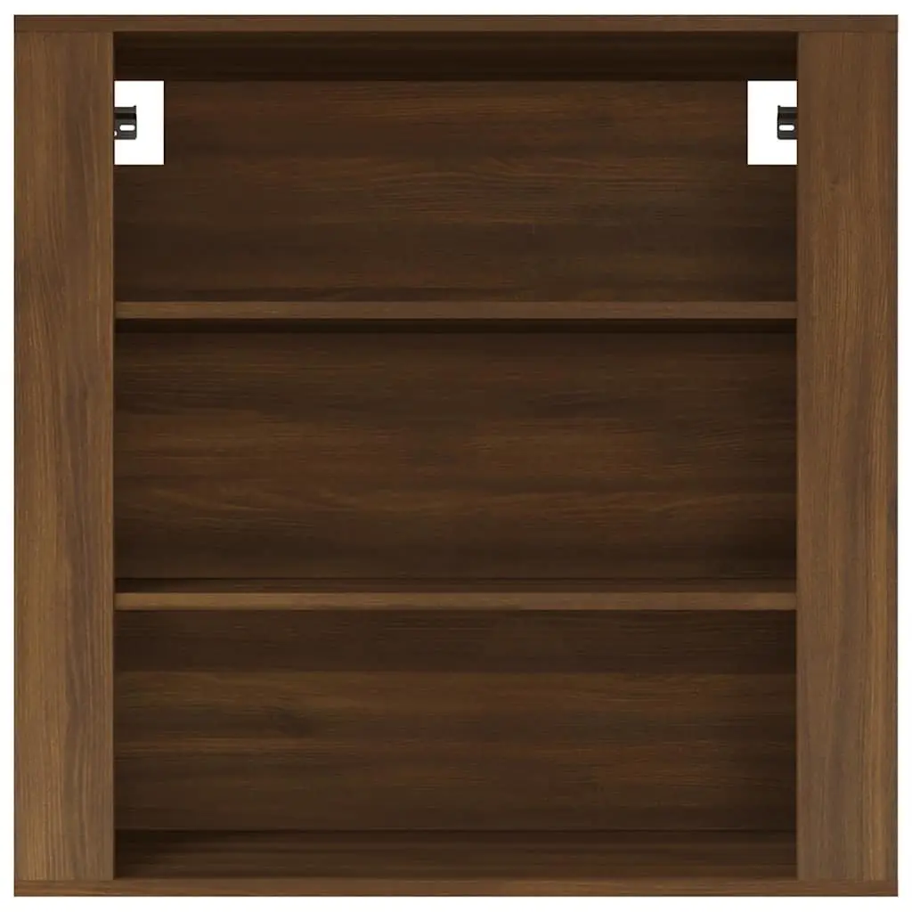 Wall Cabinet Brown Oak 80x33x80 cm Storage Shelves Engineered Wood Hanging
