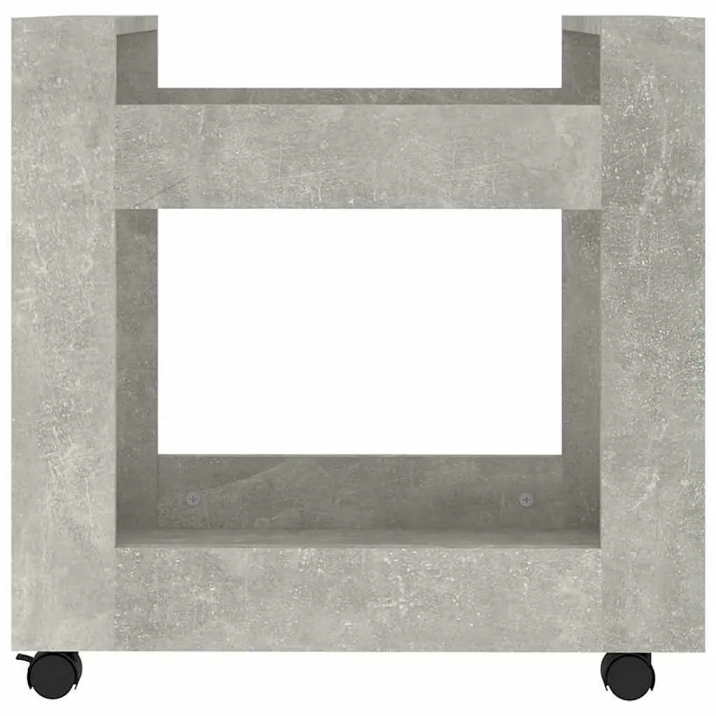 Desk Trolley Storage Cart 60x45x60 cm Grey with Castors Office Organiser