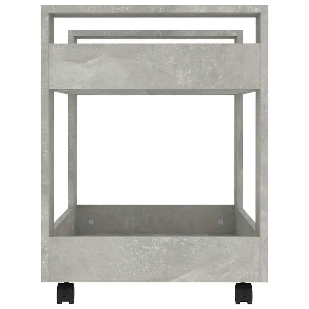 Desk Trolley Storage Cart 60x45x60 cm Grey with Castors Office Organiser