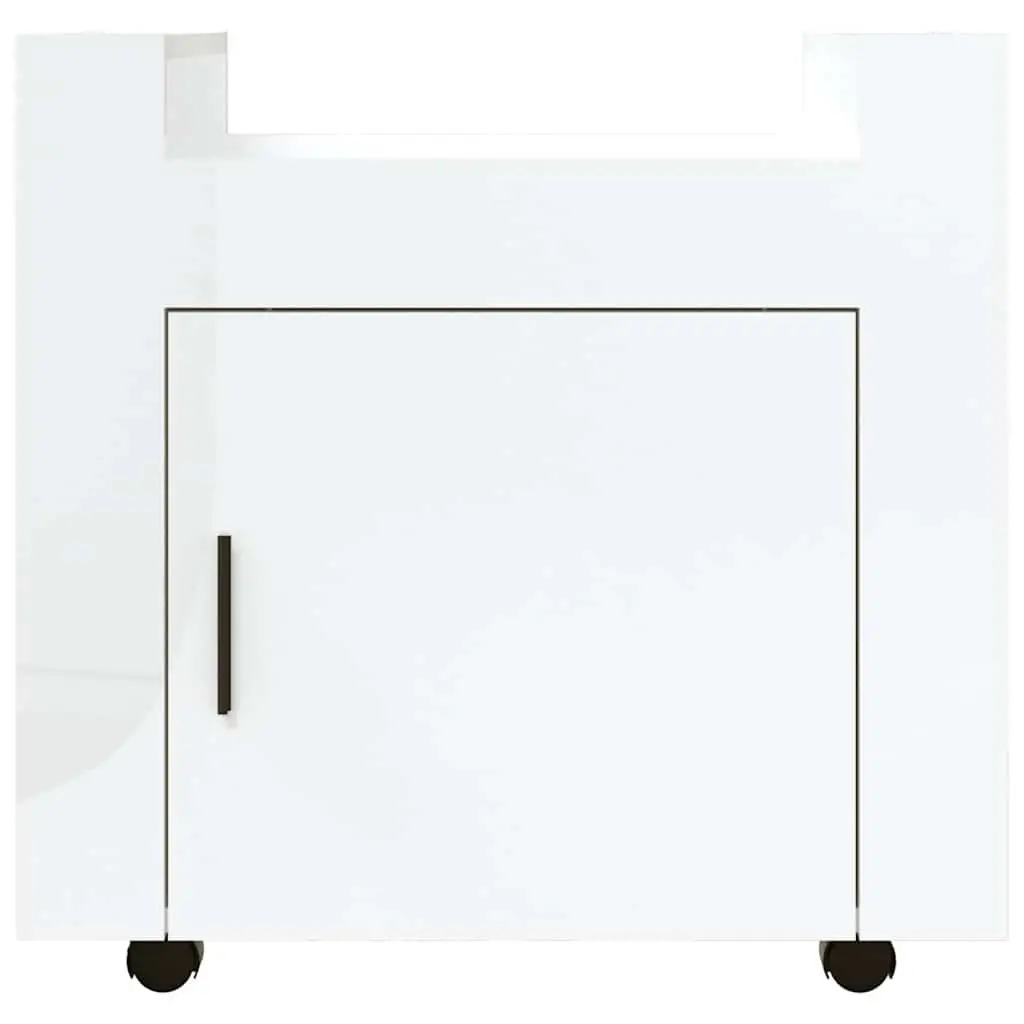 Desk Trolley Mobile Storage Cart 60x45x60cm White