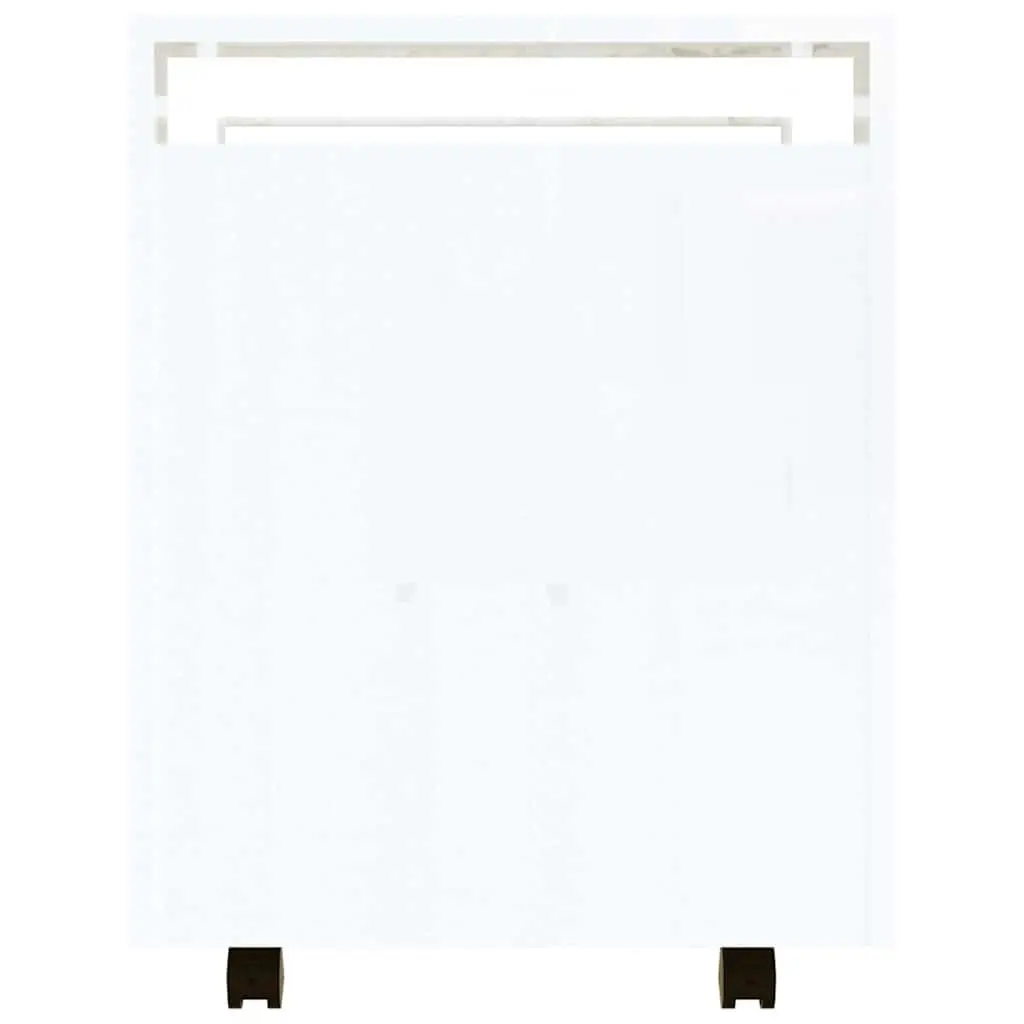 Desk Trolley Mobile Storage Cart 60x45x60cm White