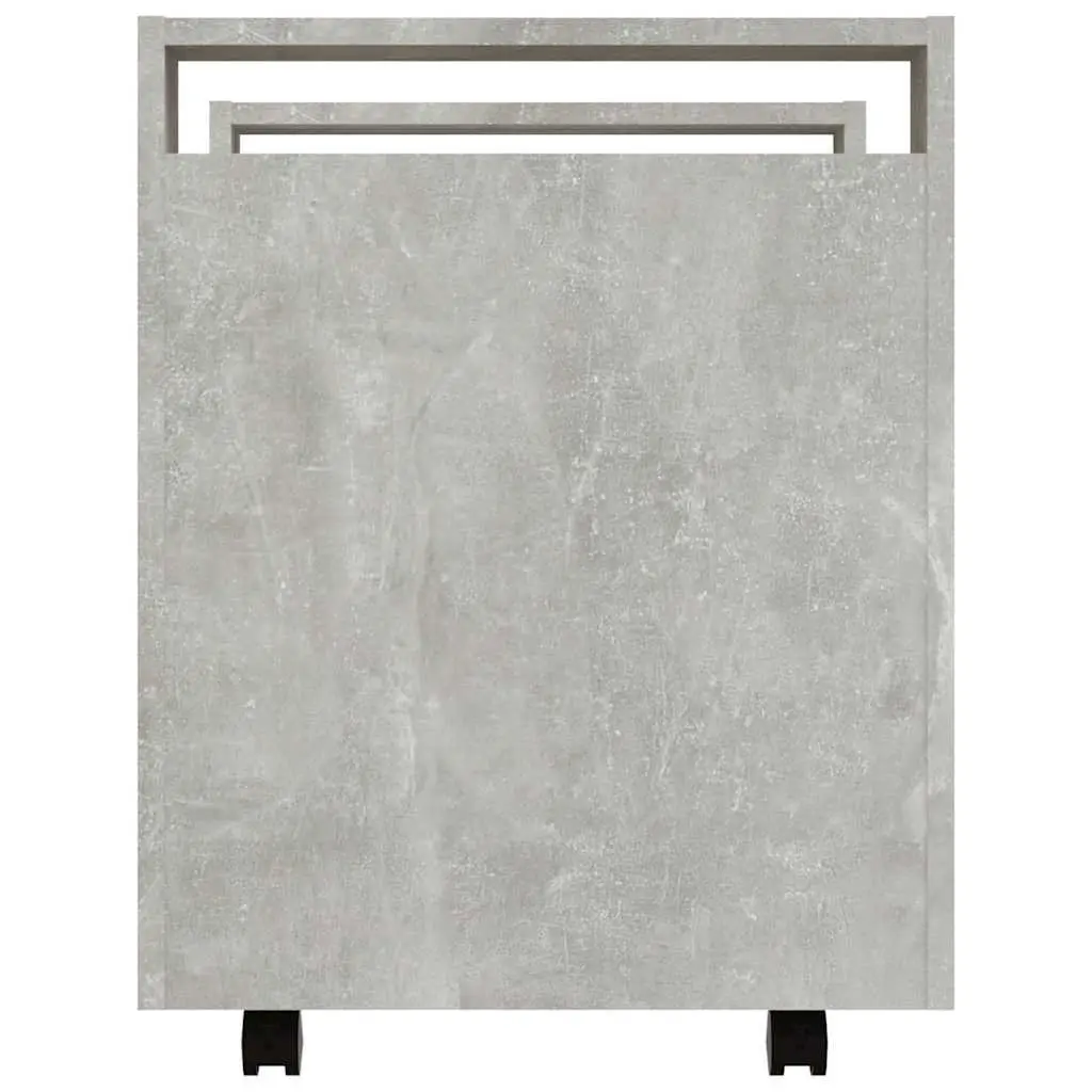 Desk Trolley Grey 60x45x60cm Engineered Wood Mobile Storage Cabinet with Casters