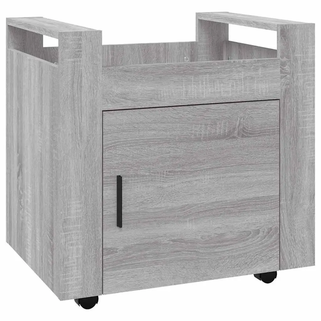 Desk Trolley Mobile Storage Cabinet Grey Office Organiser 60W x 45D x 60H cm