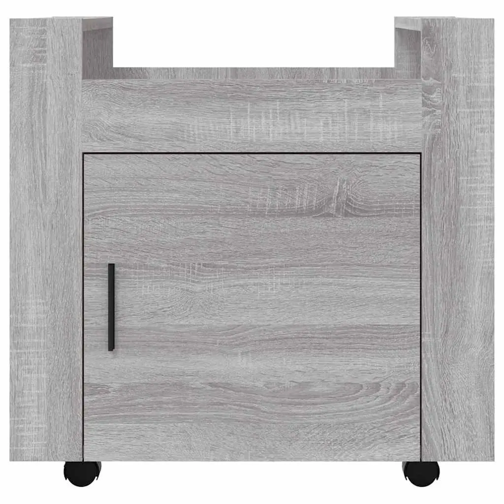 Desk Trolley Mobile Storage Cabinet Grey Office Organiser 60W x 45D x 60H cm