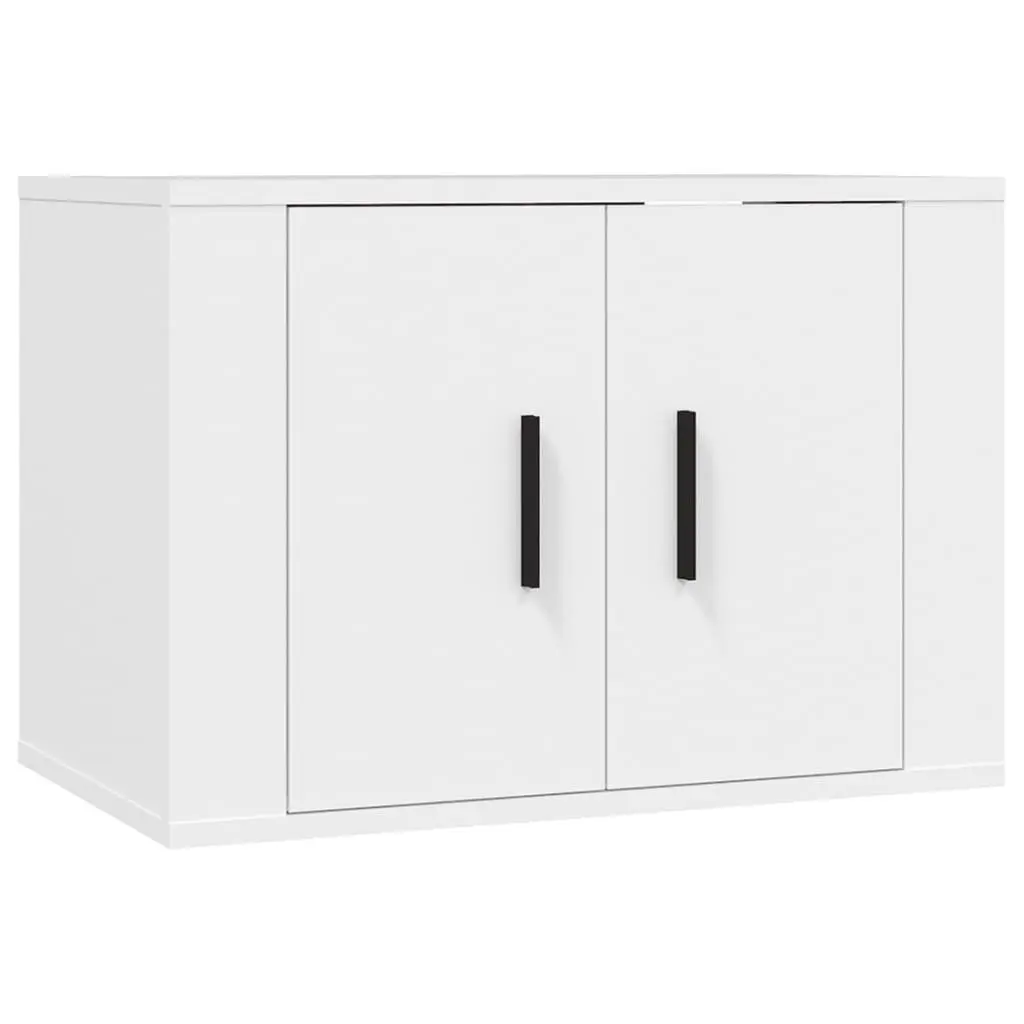 Wall Mounted TV Cabinet Media Storage Unit 57 x 34.5 x 40 cm White