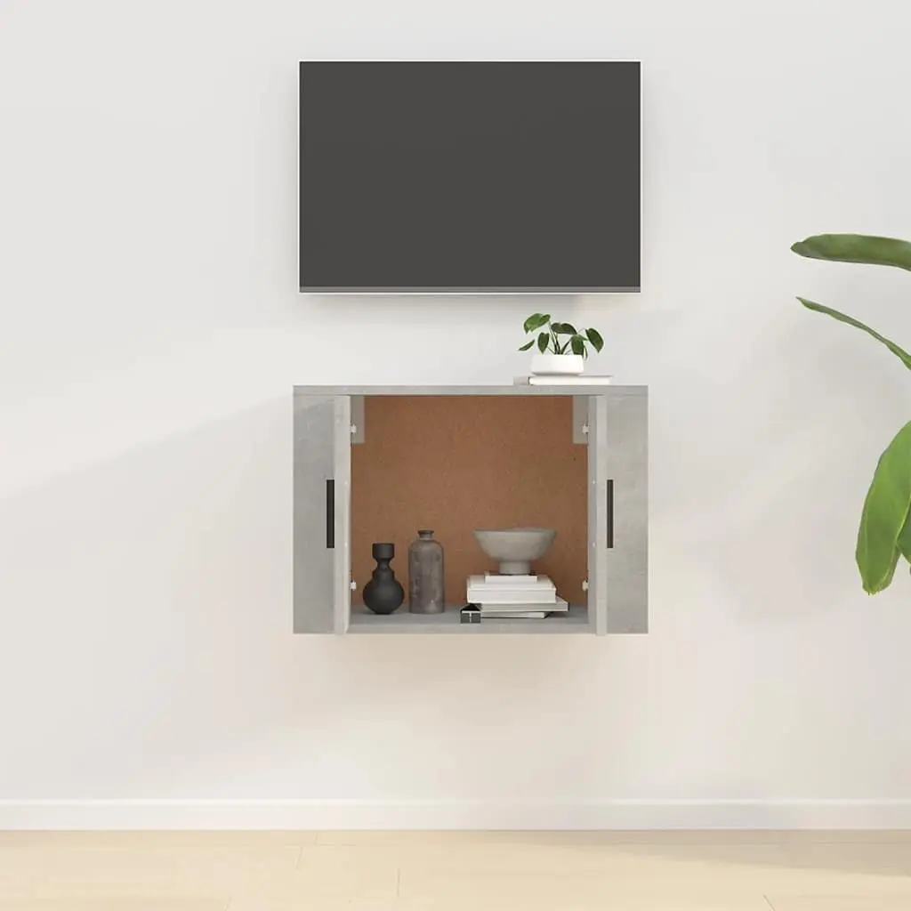 Grey Wall-Mounted TV Cabinet