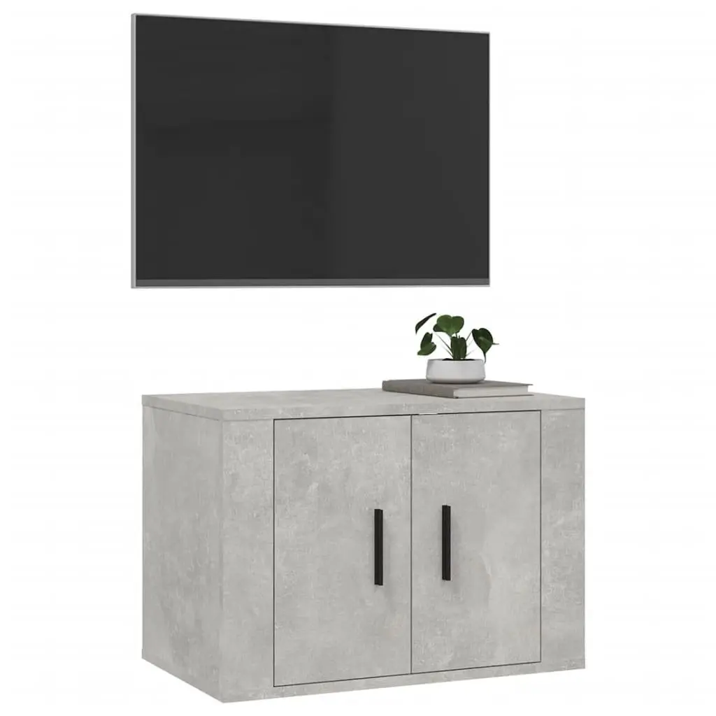 Grey Wall-Mounted TV Cabinet