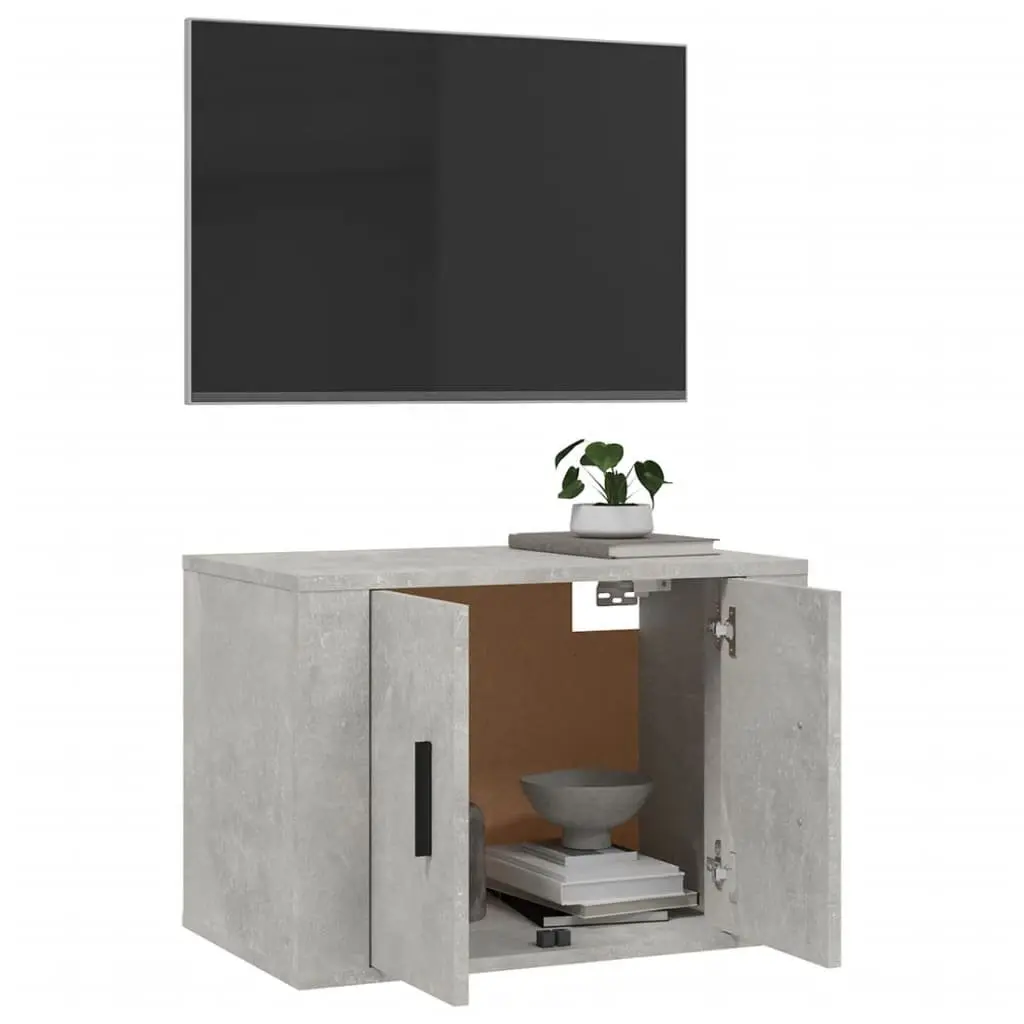 Grey Wall-Mounted TV Cabinet