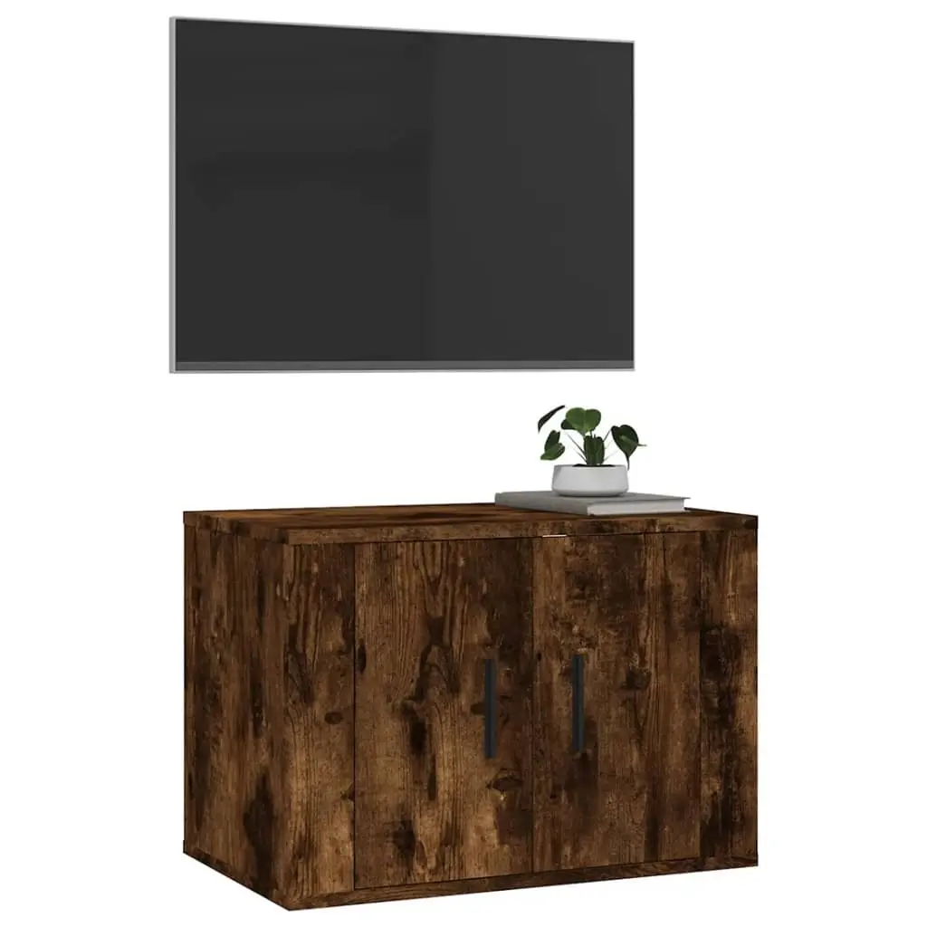 Wall Mounted TV Cabinet Storage Unit 57x34.5x40cm Brown Engineered Wood