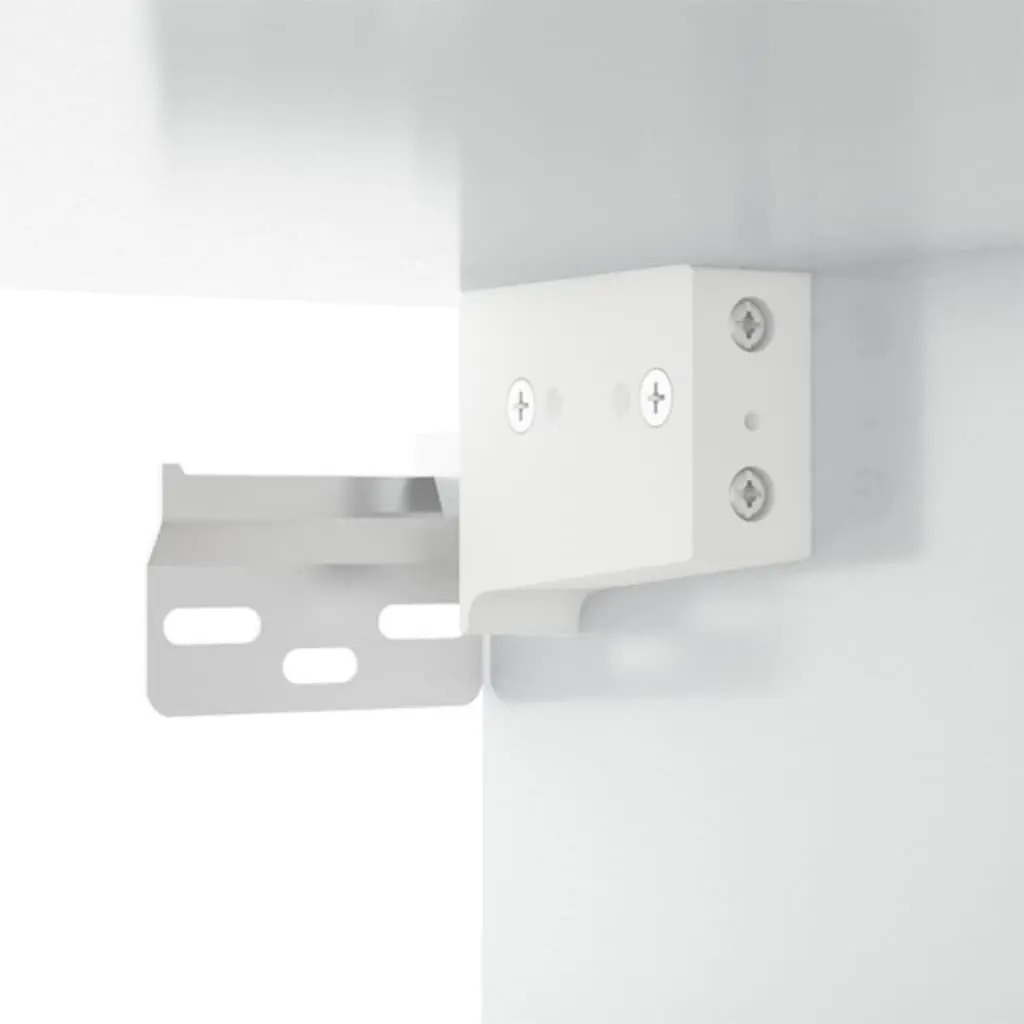 Wall Mounted TV Cabinet High Gloss Media Storage Unit 80x34.5x40cm White