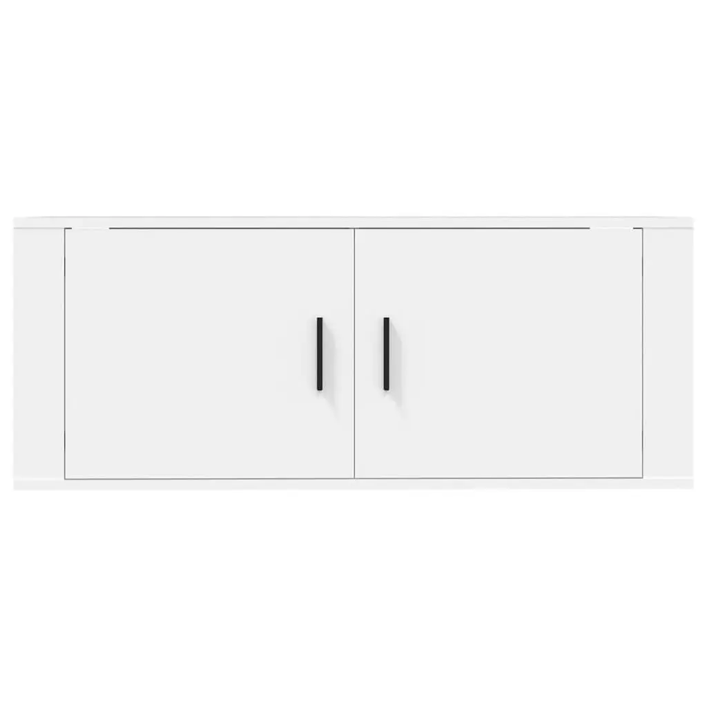 Wall Mounted TV Cabinet Media Storage Unit 100x34.5x40 cm White