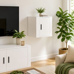 White Wall Mounted TV Cabinet: Practical Design and Value