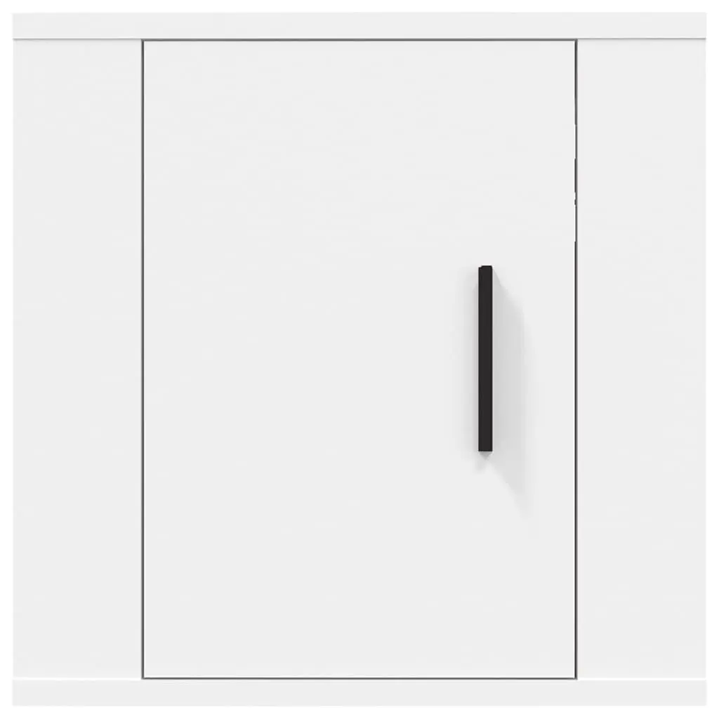 White Wall Mounted TV Cabinet with Storage
