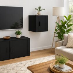 Reliable Black Wall Mounted TV Cabinet for Your Needs