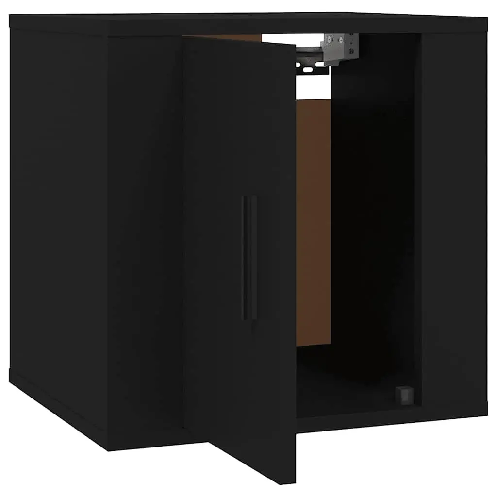 Wall Mounted TV Cabinet Black 40x34.5x40cm Storage Unit Display Organiser
