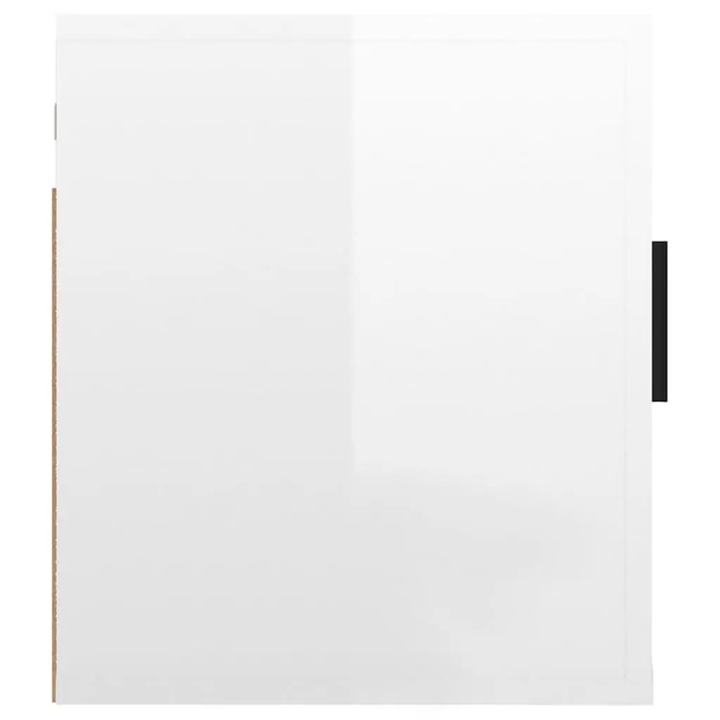 Wall Mounted TV Cabinet White 40x34.5x40cm High Gloss Storage Unit Media Display