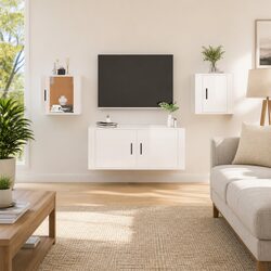 Value-Focused High Gloss Wall Mounted TV Cabinet