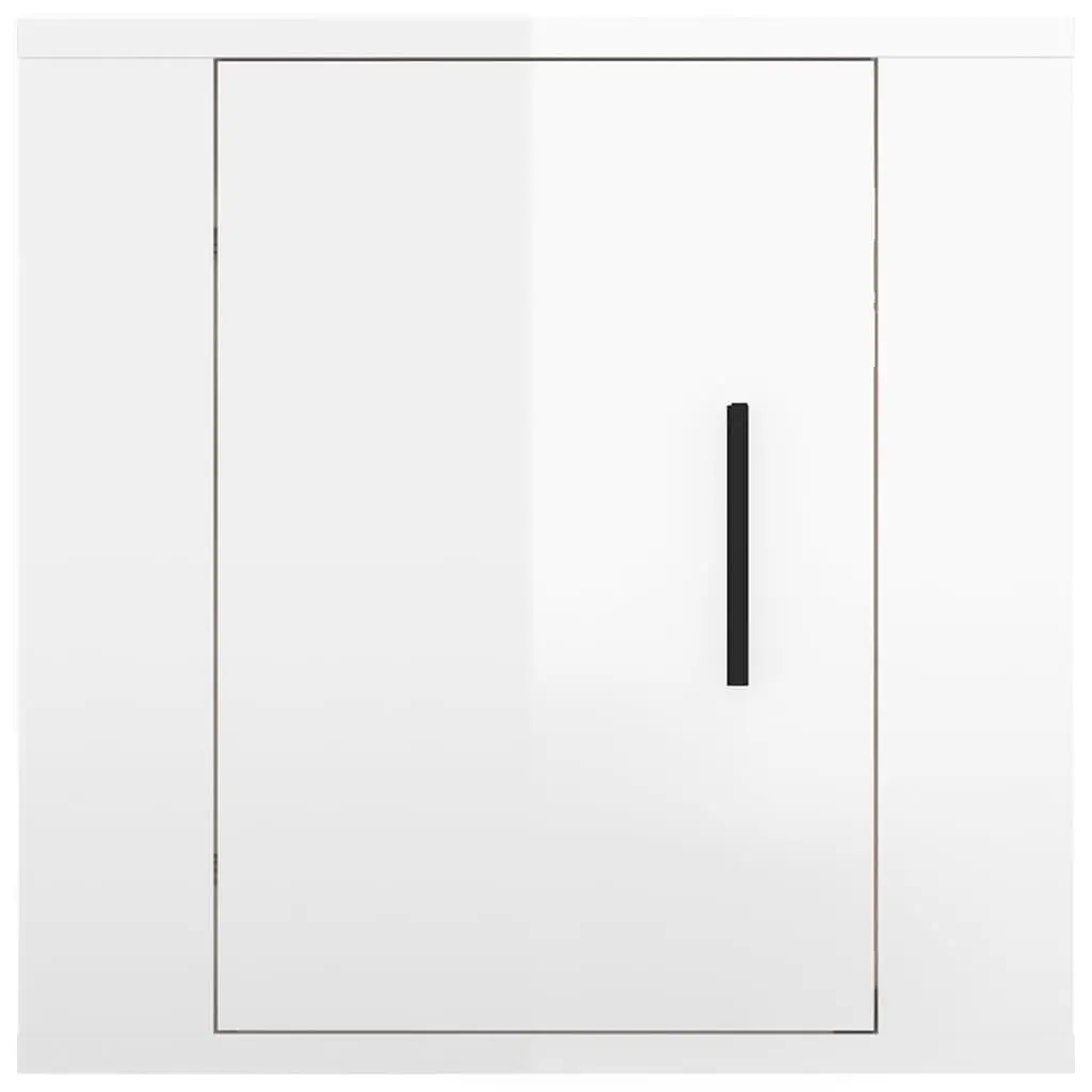 Wall Mounted TV Cabinet Storage Unit 40x34.5x40 cm White High Gloss