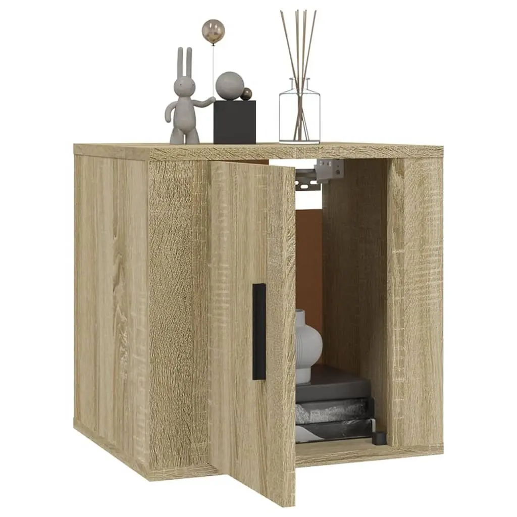 Wall Mounted TV Cabinet Media Storage Unit 40x34.5x40cm Brown