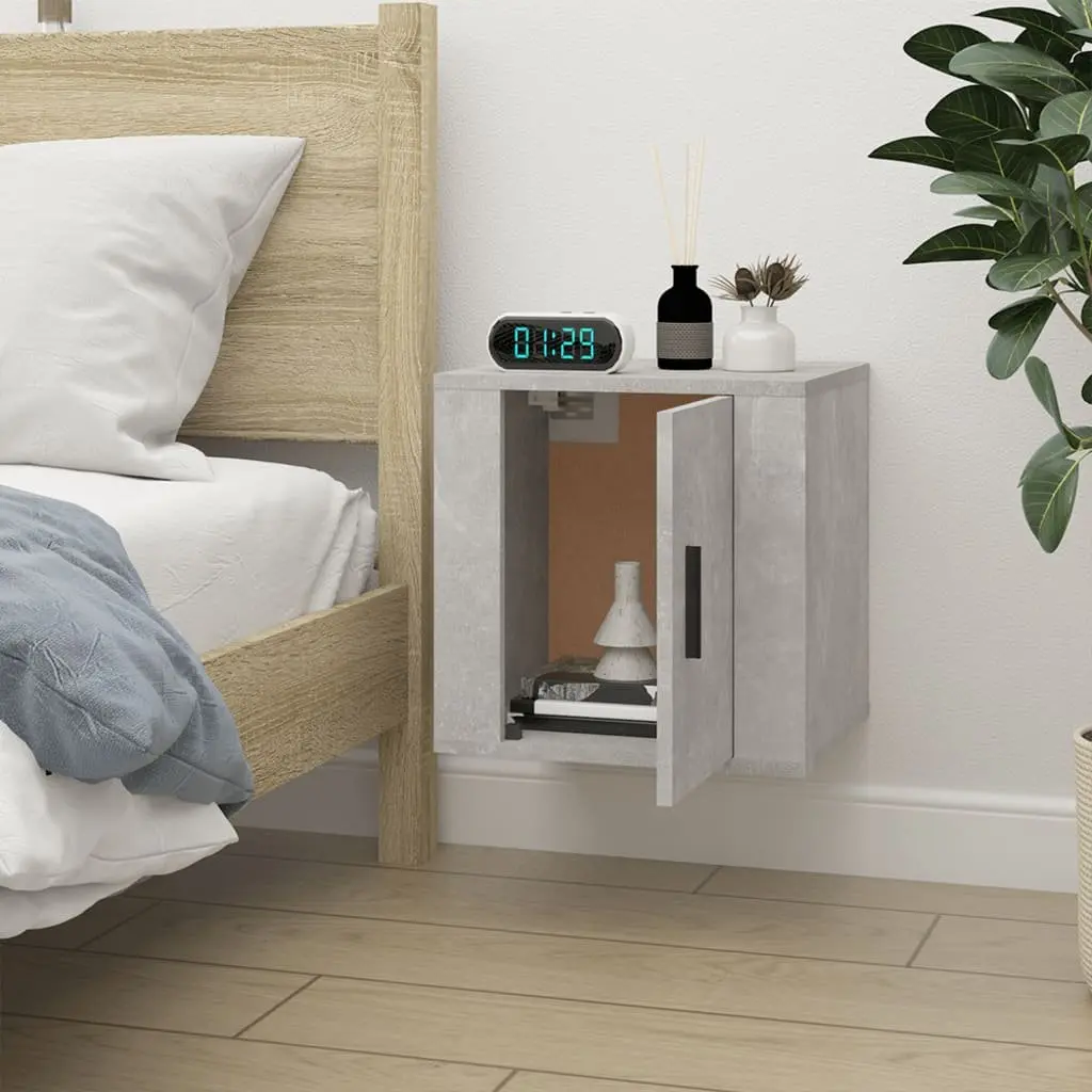 Grey Floating TV Cabinet with Ample Storage