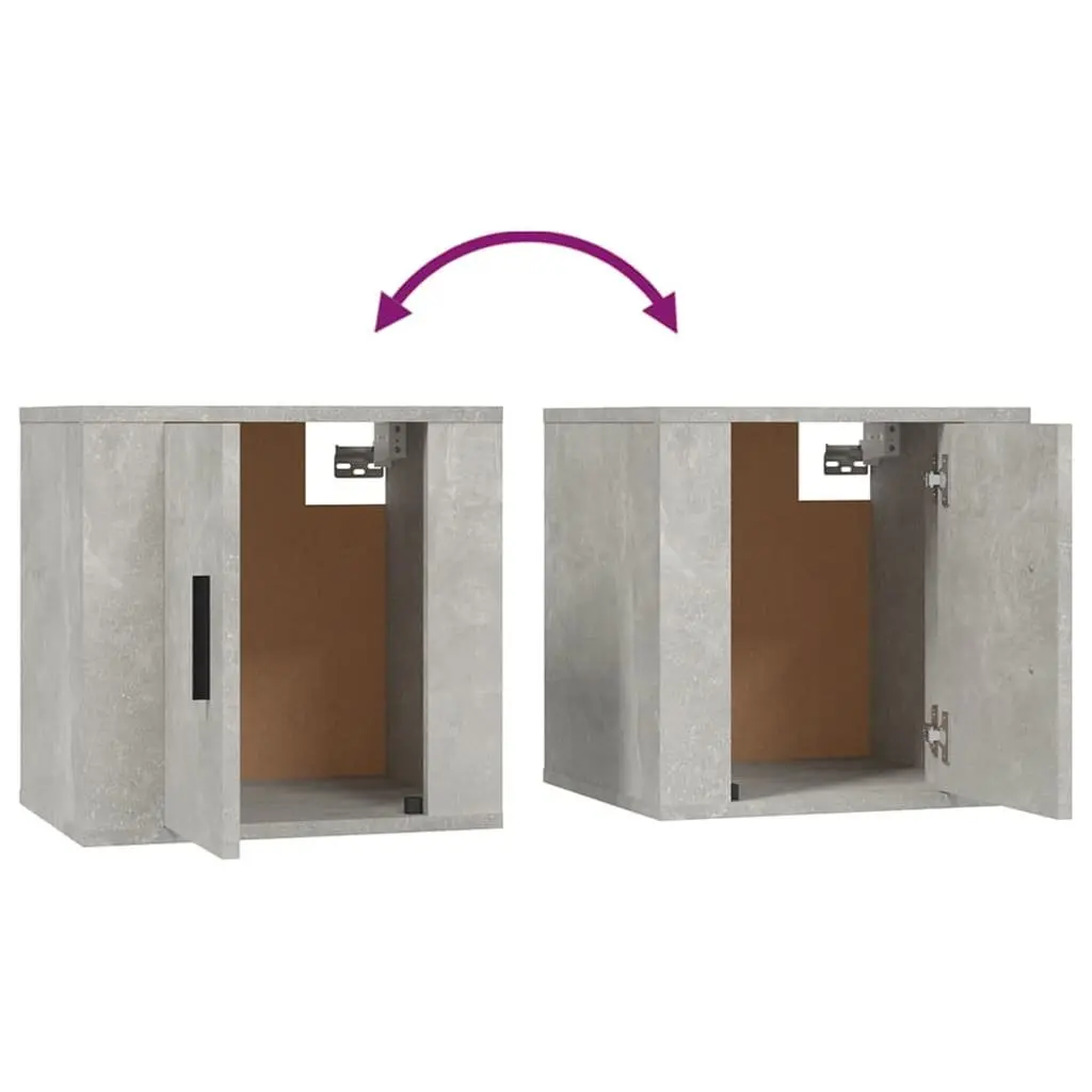 Wall Mounted TV Cabinet Storage Unit 40x34.5x40cm Grey Concrete