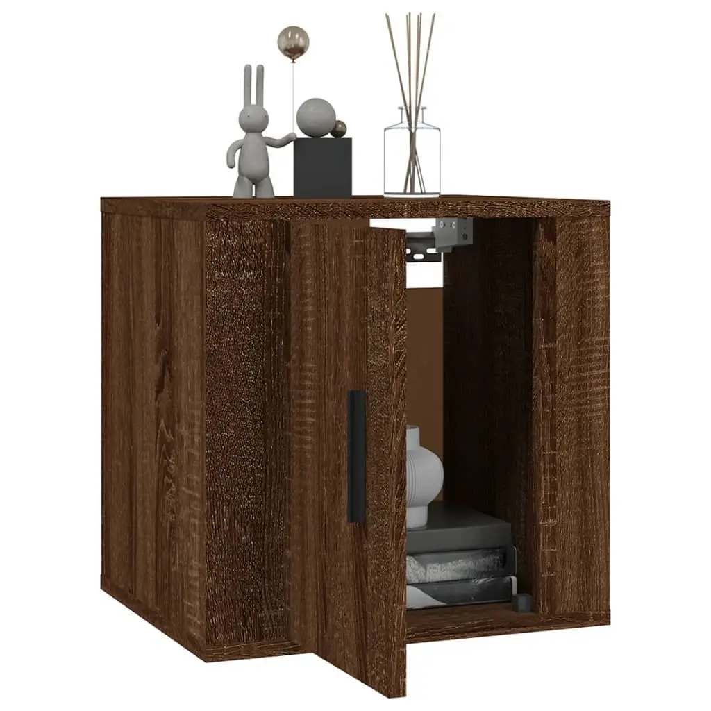 Brown Oak TV Cabinet Set