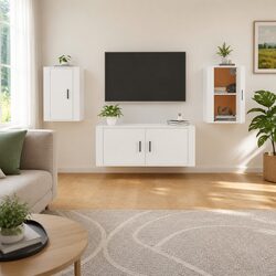 Practical White Wall Mounted TV Cabinet 40x34.5x60 cm