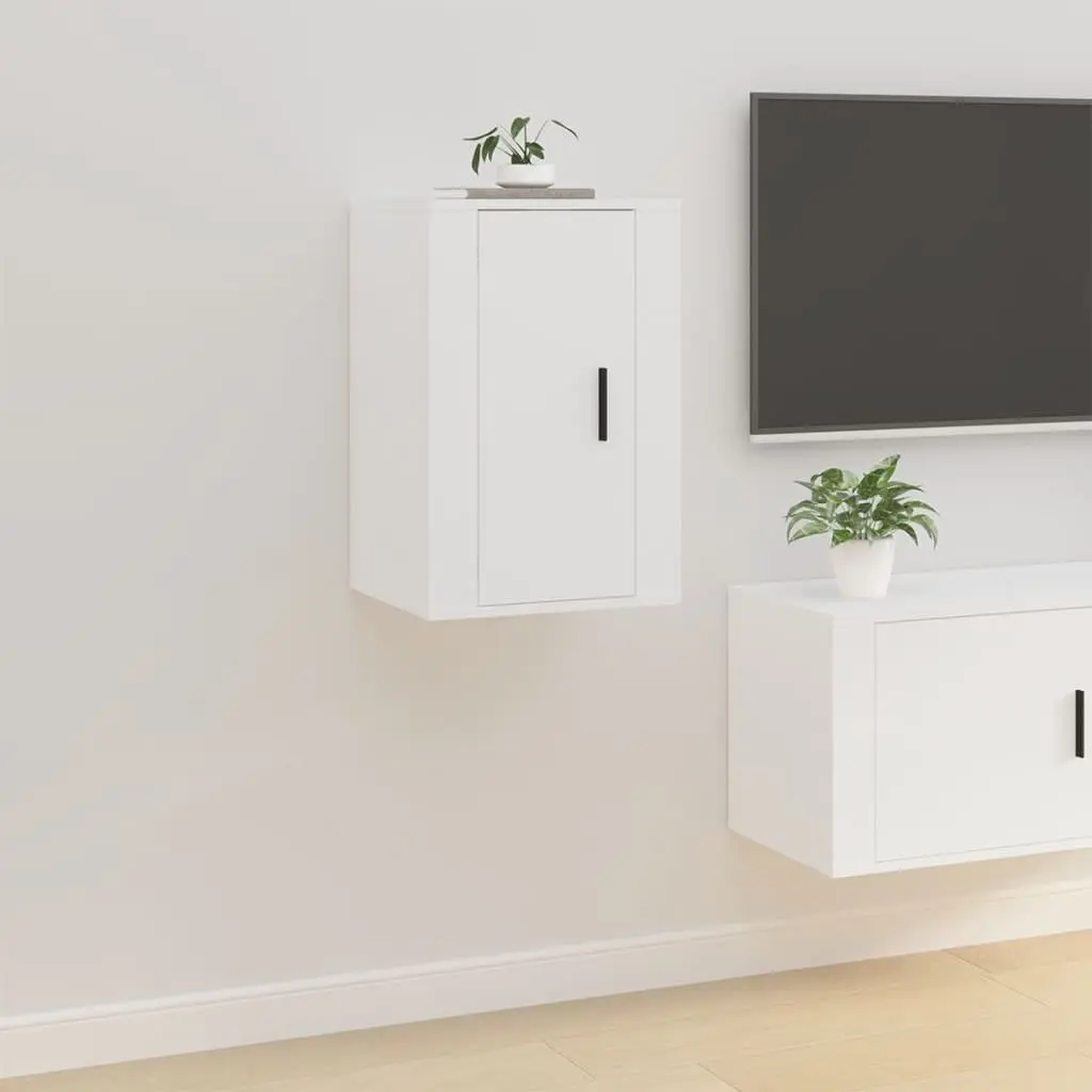 White Wall Mounted TV Cabinet 40x34.5x60 cm
