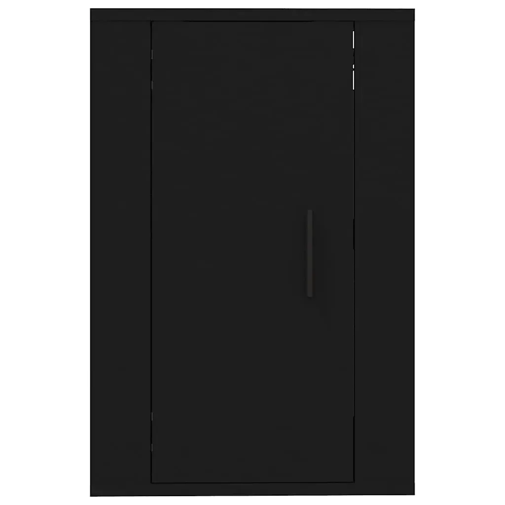 Wall Mounted TV Cabinet Black Storage Media Unit Display Shelf 40x34.5x60cm