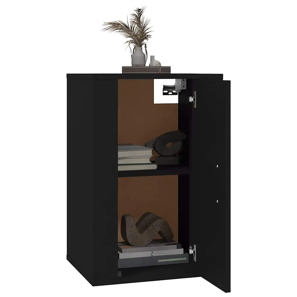 Black Wall Mounted TV Cabinet