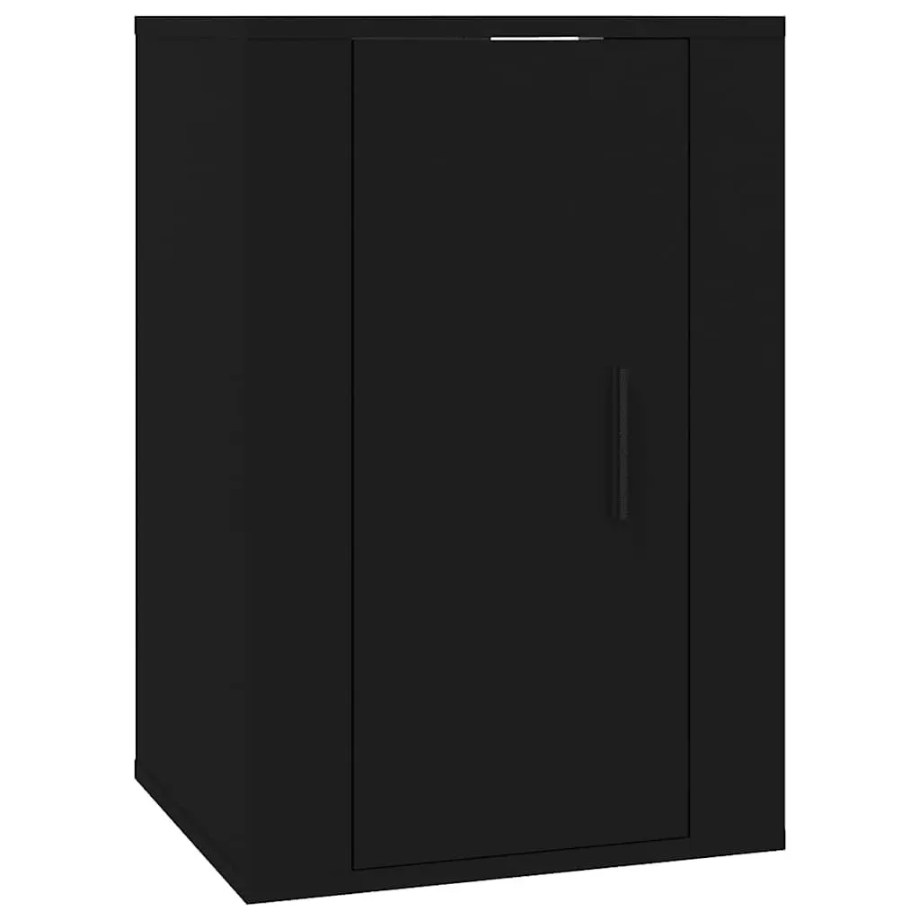 Black Wall Mounted TV Cabinet
