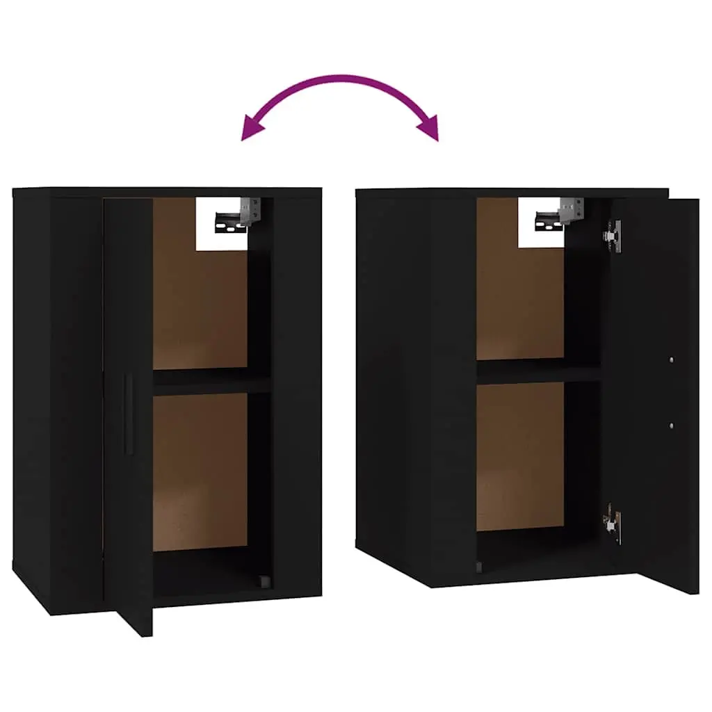 Black Wall Mounted TV Cabinet