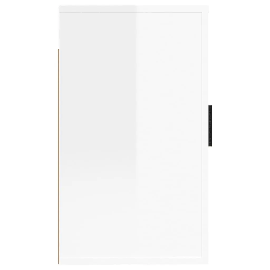 Wall Mounted TV Cabinet White High Gloss Storage Unit 40x34.5x60cm Media
