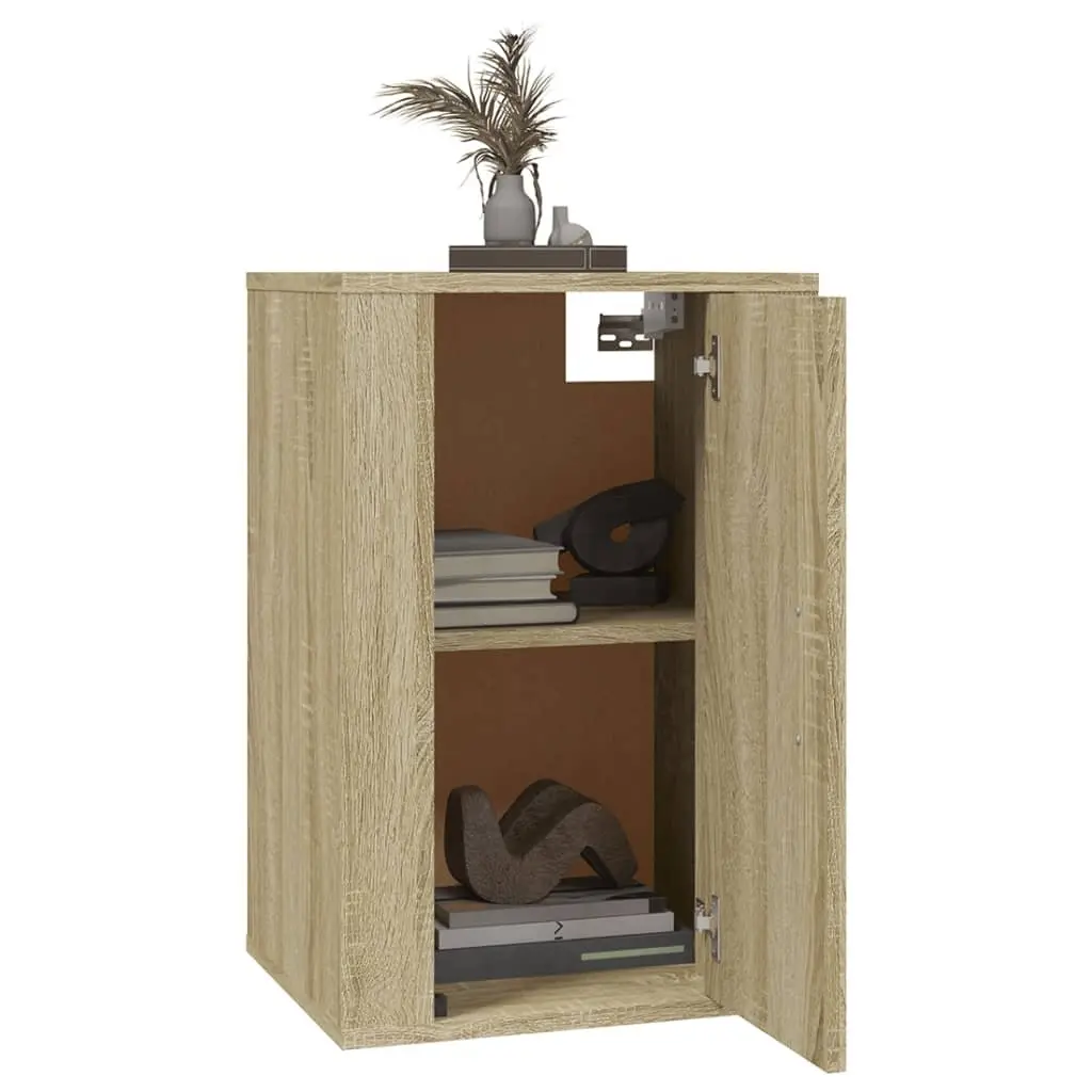 Wall Mounted TV Cabinet Media Storage Unit 40 x 34.5 x 60 cm Brown