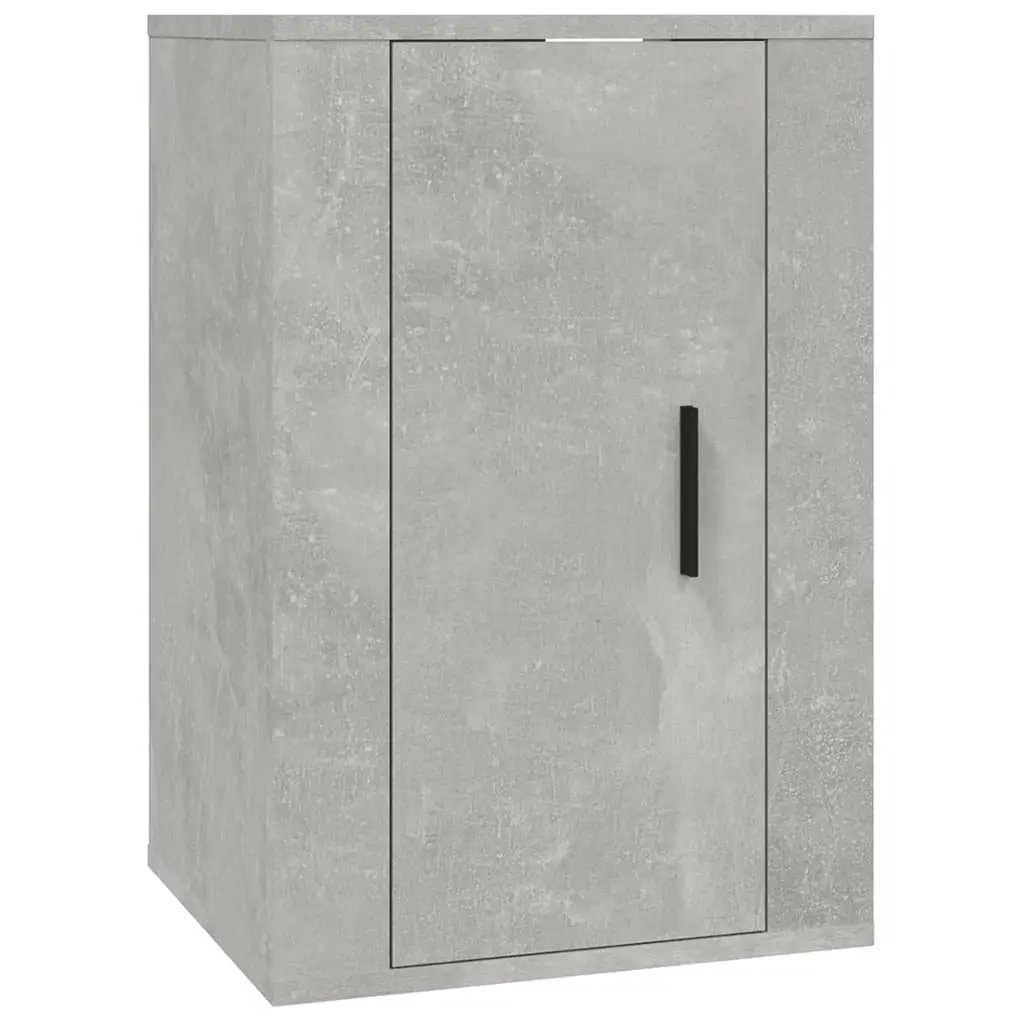 Wall Mounted TV Cabinet Grey Media Storage Unit Floating Shelf Organiser