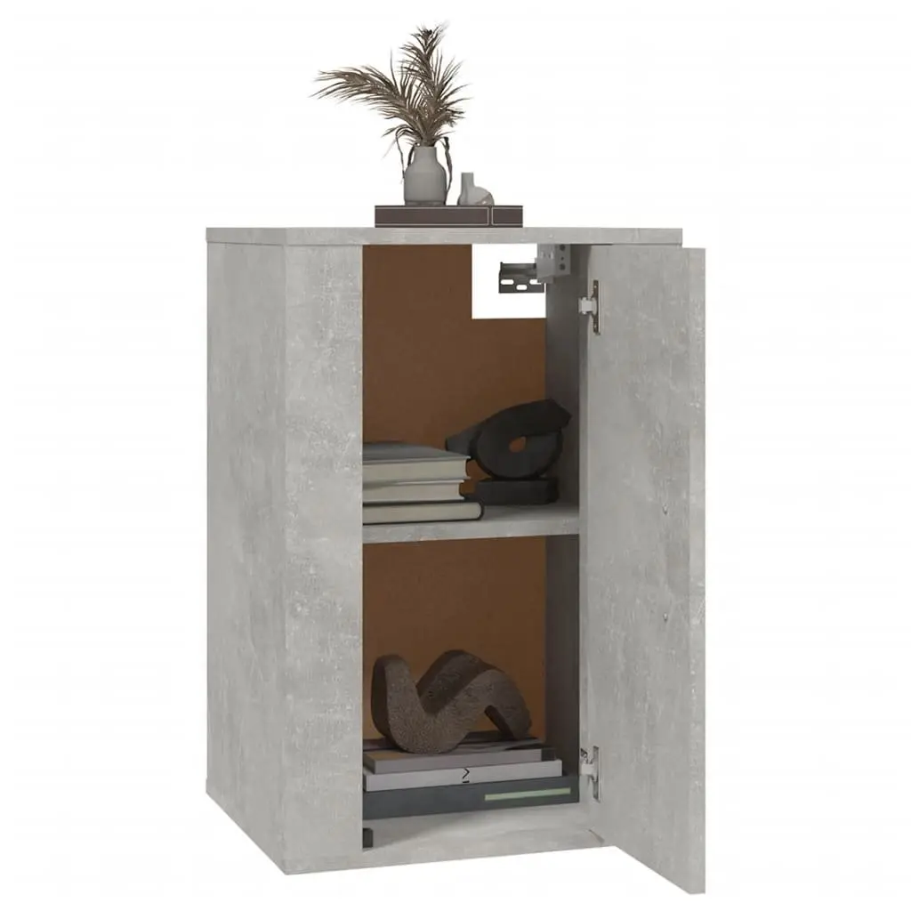 Wall Mounted TV Cabinet Grey Media Storage Unit Floating Shelf Organiser