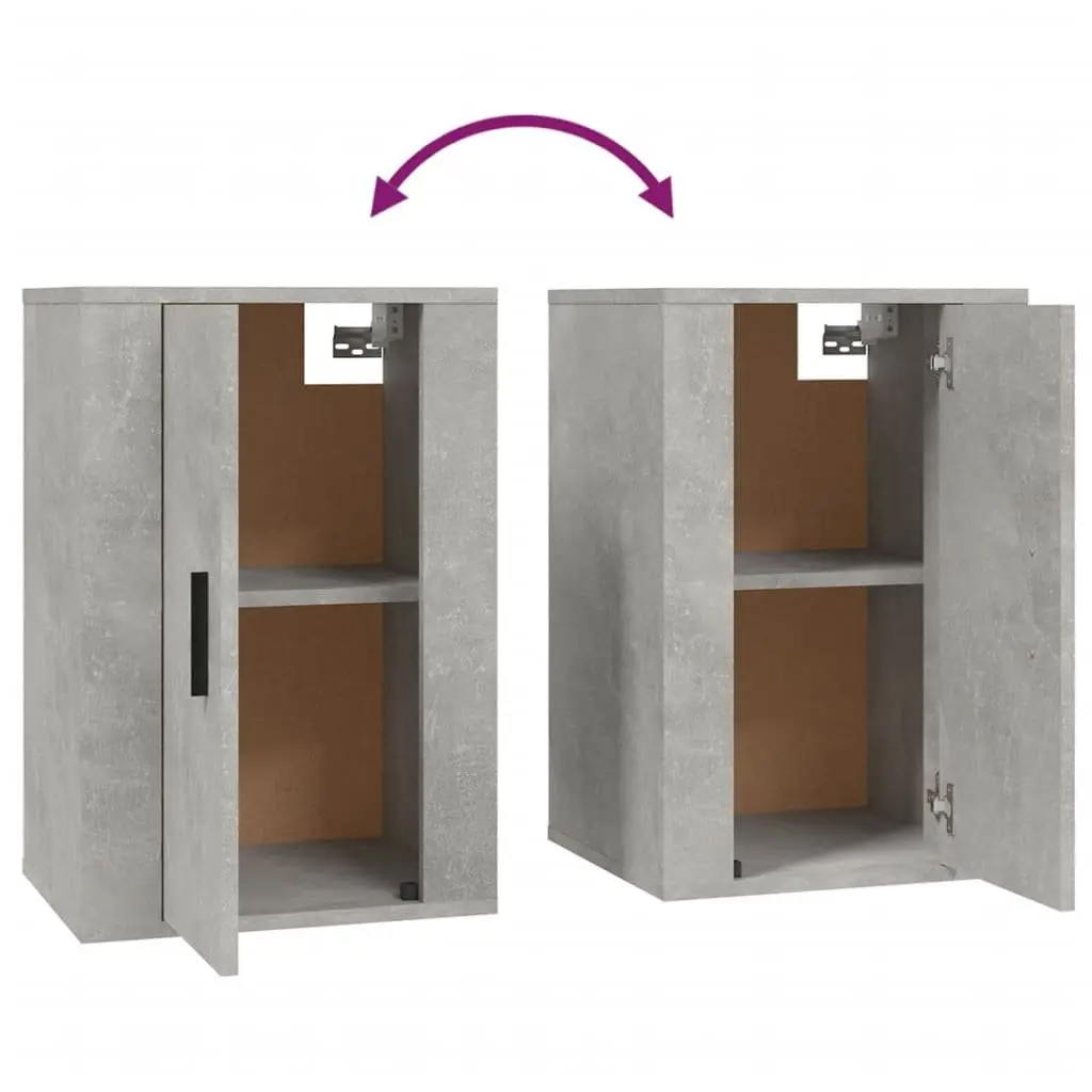 Wall Mounted TV Cabinet Grey Media Storage Unit Floating Shelf Organiser