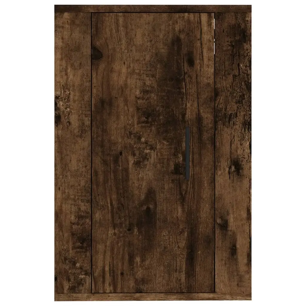 Wall Mounted TV Cabinet Brown Smoked Oak Media Storage Unit Floating Cupboard