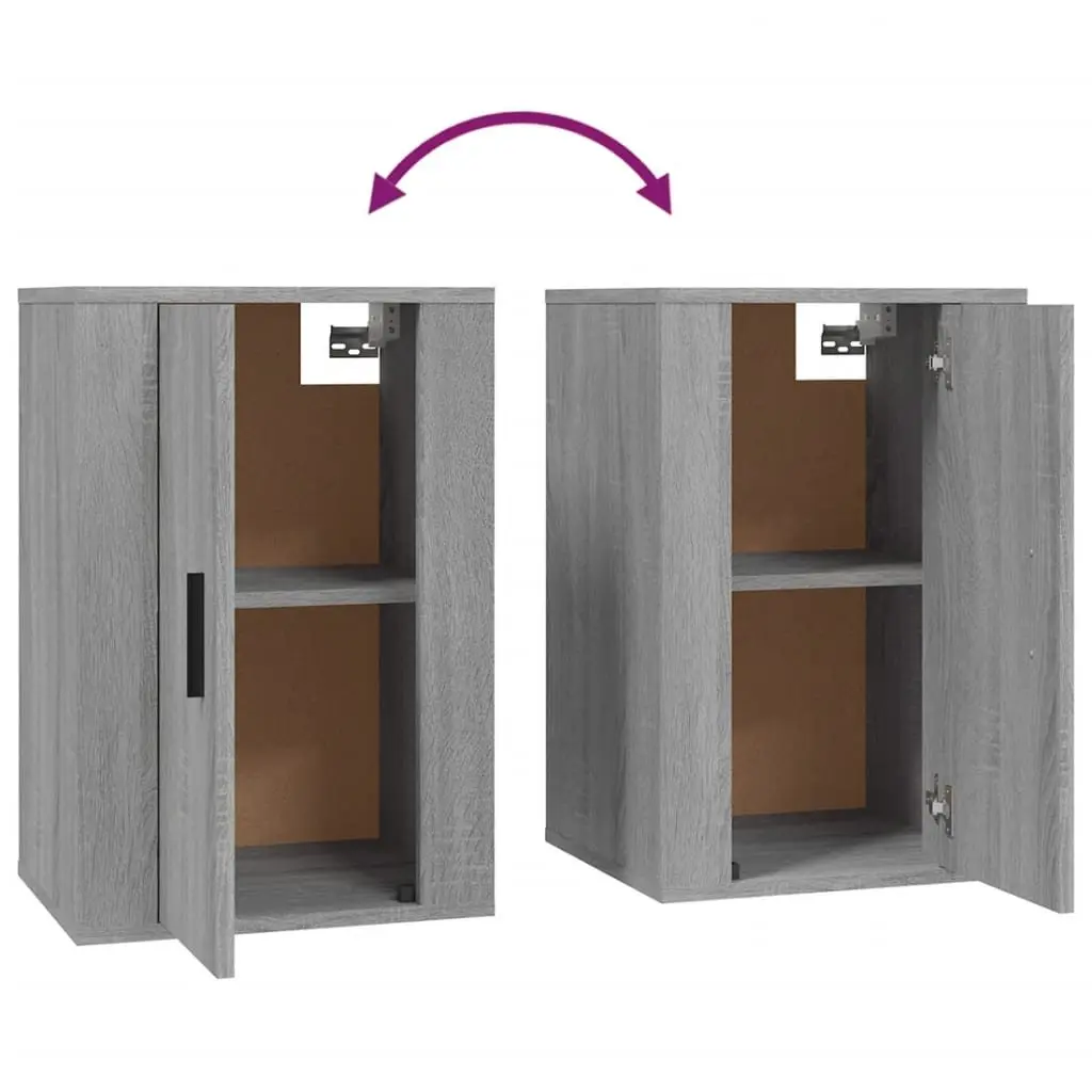 Wall Mounted TV Cabinet Storage Unit Grey Sonoma 40 x 34.5 x 60 cm
