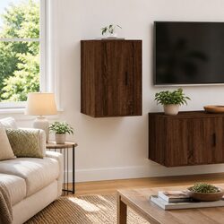 Practical Brown Oak TV Cabinet for Modern Living