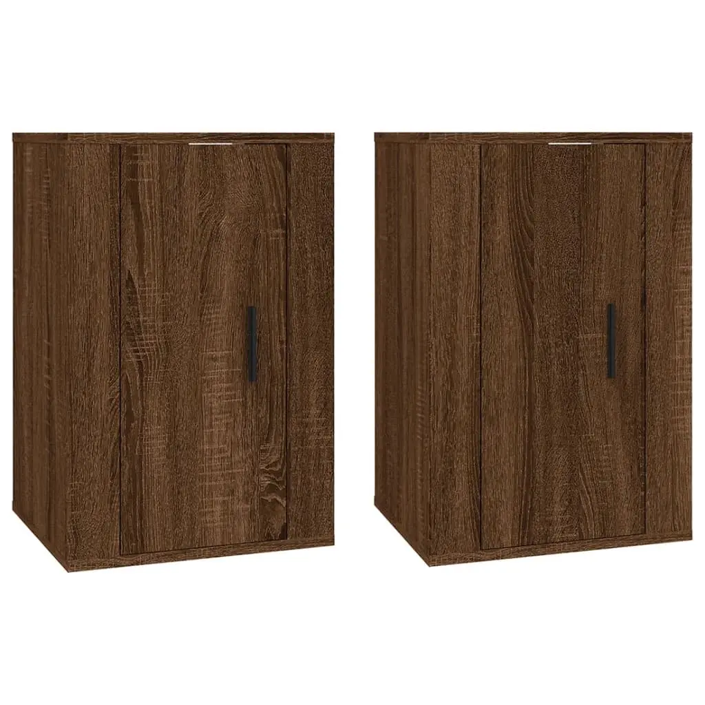 Wall Mounted TV Cabinet Storage Unit 40 x 34.5 x 60 cm Brown Oak