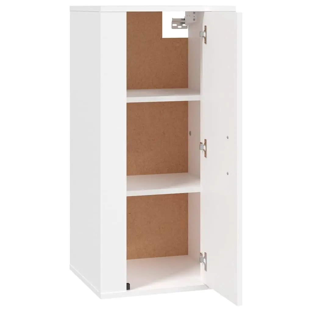 Wall Mounted TV Cabinet White Storage Unit Media Display Shelves 40x34.5x80cm