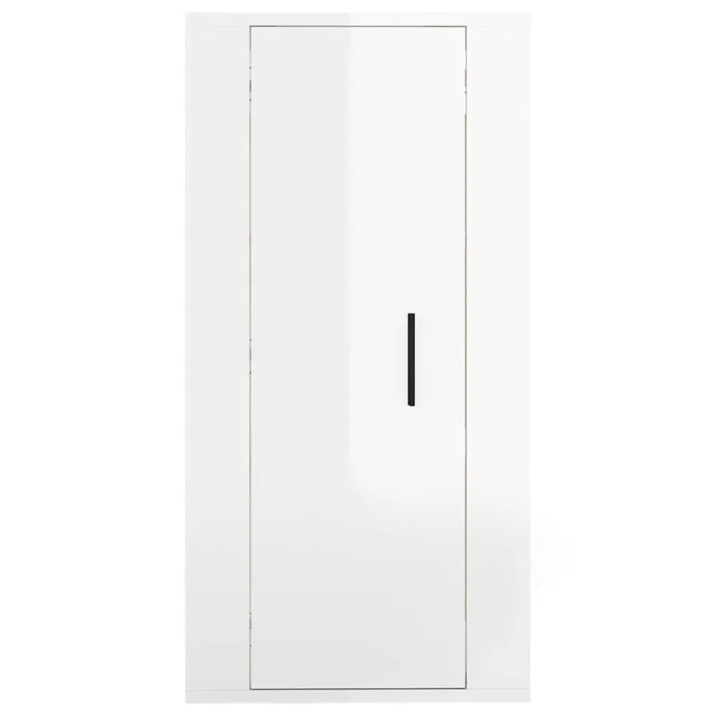 Wall Mounted TV Cabinet White High Gloss Media Storage Unit Floating Display