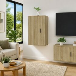 Practical Brown Wall-Mounted TV Cabinet for Your Home