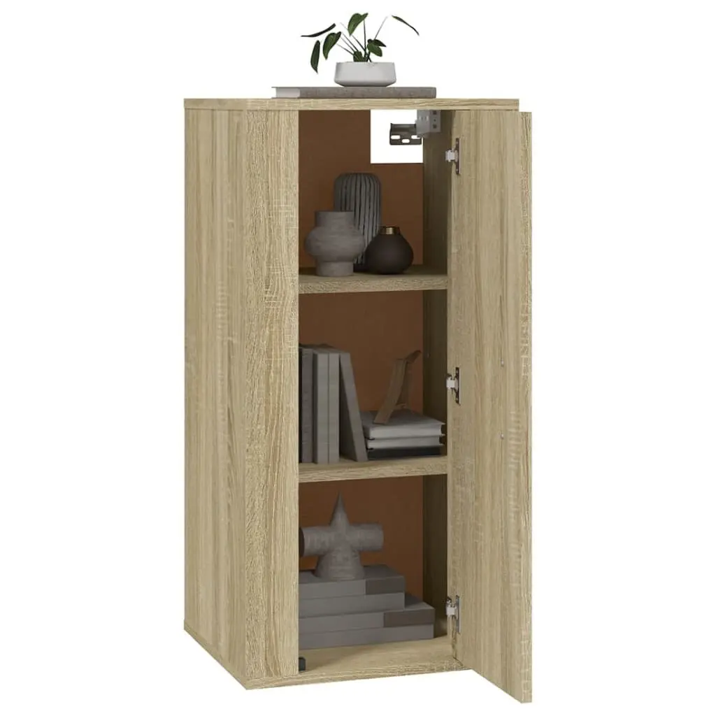 Wall Mounted TV Cabinet Brown Storage Unit 40 x 34.5 x 80 cm